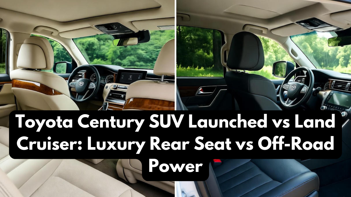 Toyota Century SUV Launched vs Land Cruiser: Luxury Rear Seat vs Off-Road Power