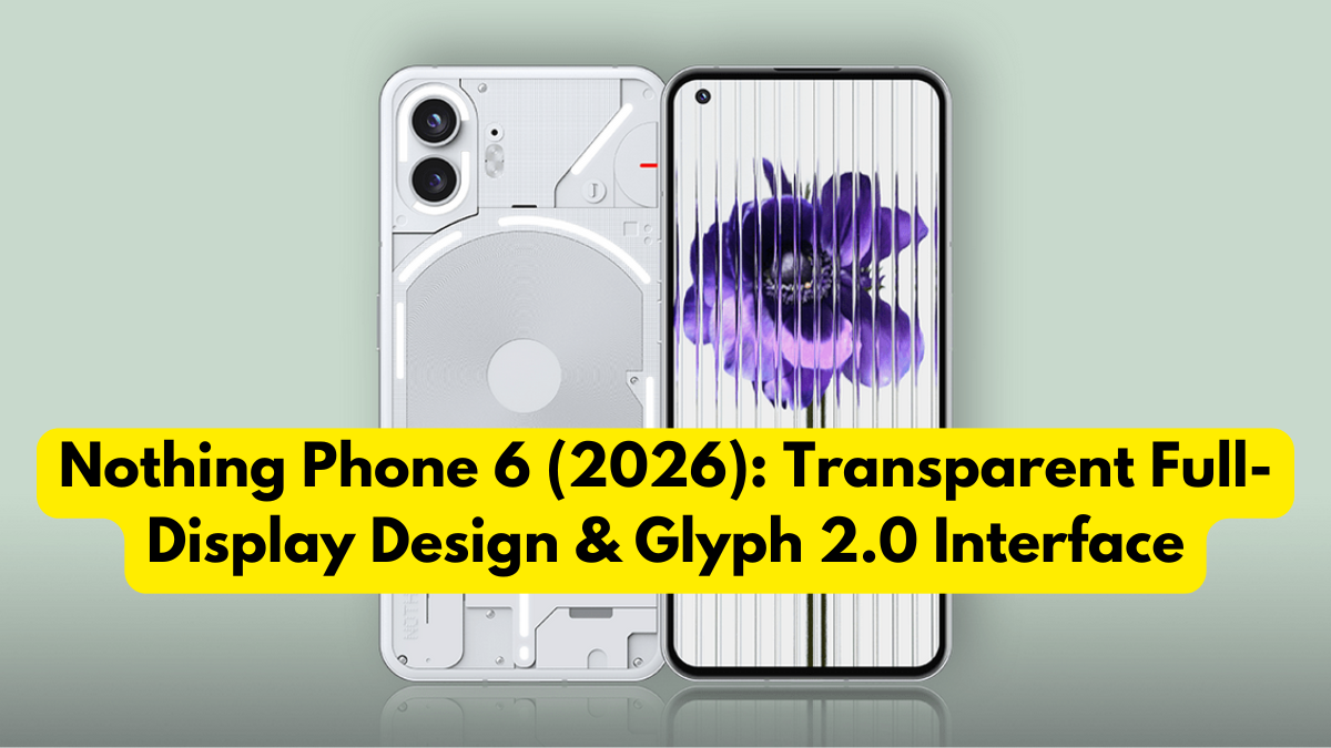 Nothing Phone 6 (2026): Transparent Full-Display Design & Glyph 2.0 Interface