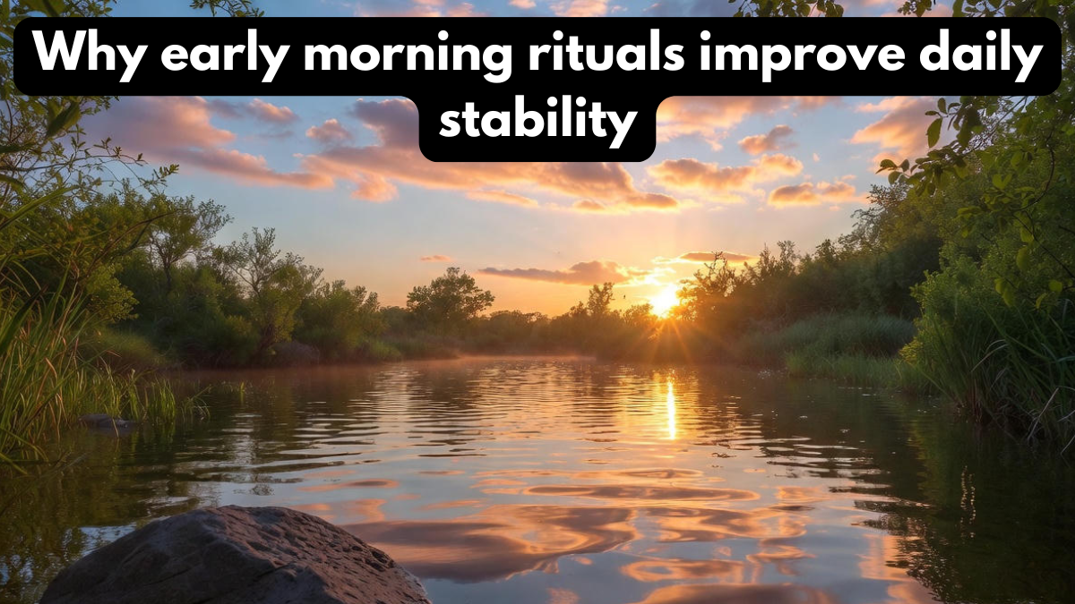 Why early morning rituals improve daily stability