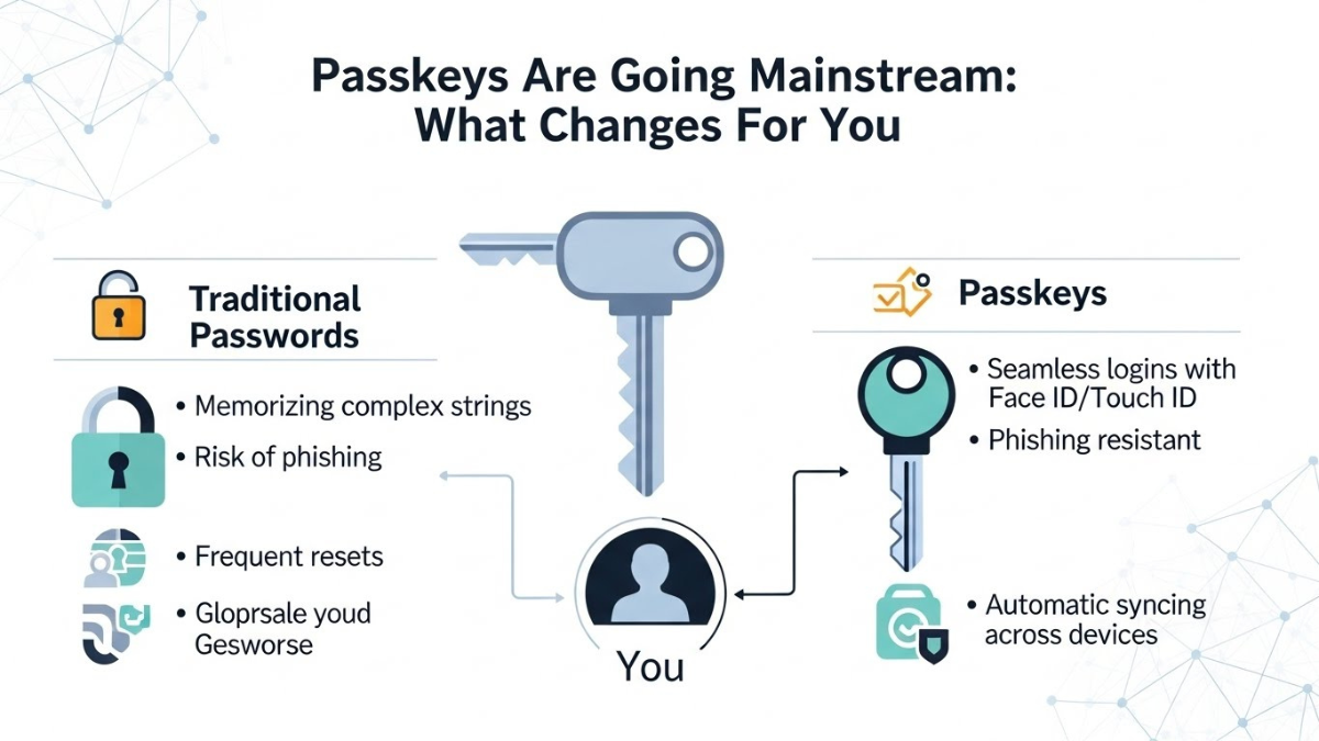Passkeys are going mainstream: what changes for you