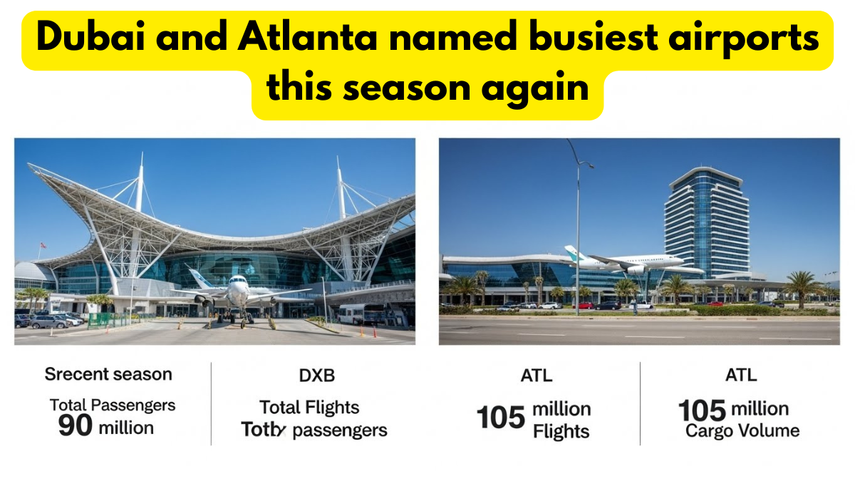 Dubai and Atlanta named busiest airports this season again